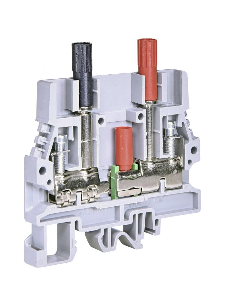 ESC-SCB.6/CD Złączka gwintowa pomiarowa rozłączalna (szara) 6 mm2