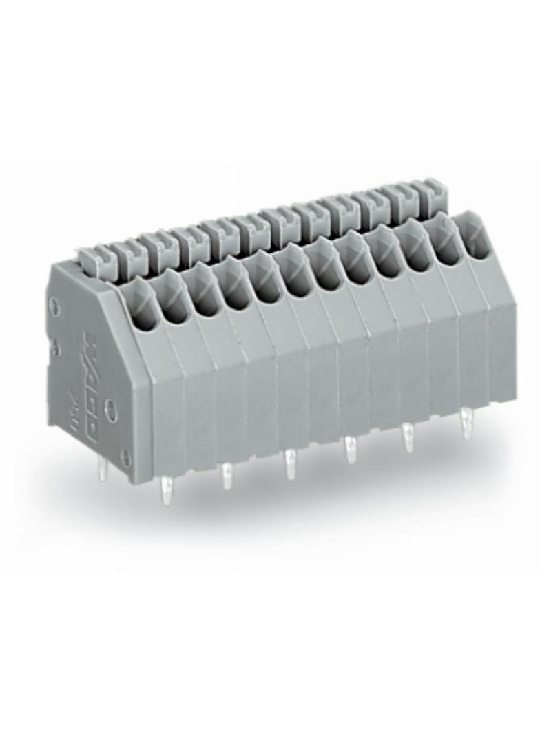 listwa zaciskowa do pł. drukowanych 10-bieg. szara raster 2,5 mm