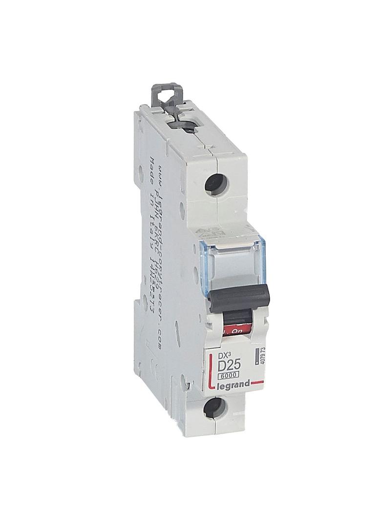 WYŁĄCZNIK NADPRĄDOWY S 301 1P D 25A 6000A SERII DX3, Legrand