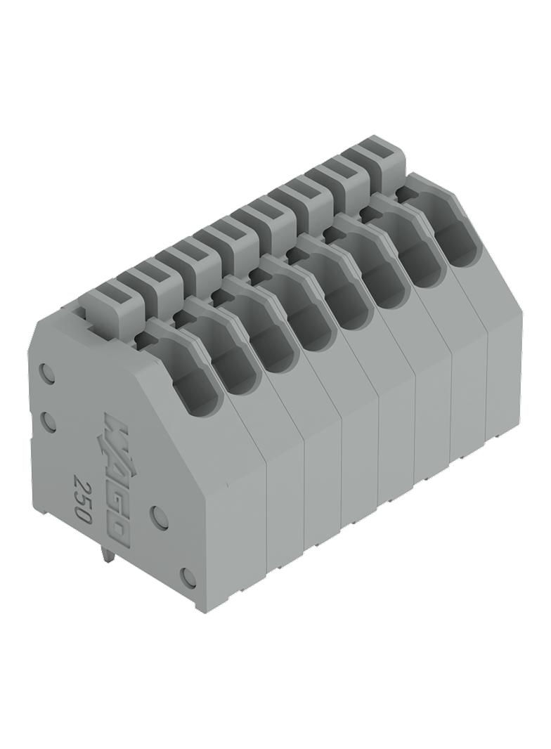 listwa zaciskowa do pł. drukowanych 8-bieg. szara raster 2,5 mm /55szt./ WAGO