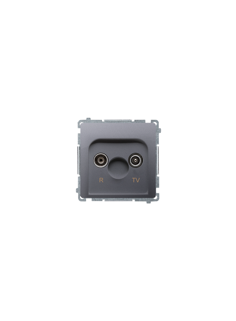 Simon Basic Gniazdo antenowe R-TV końcowe separowane 1x wejście: 5–862 MHz stal inox BMZAR1/1.01/21 KONTAKT