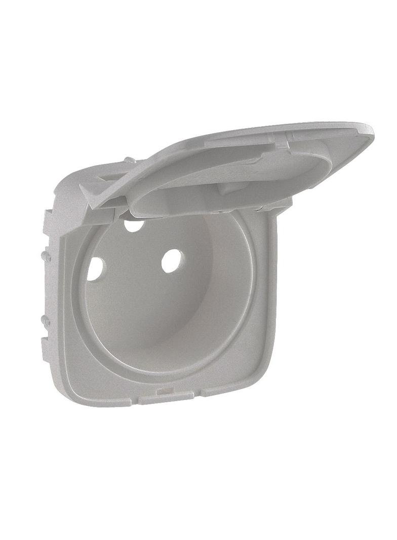 VALENA ALLURE - PLAKIETKA ALUMINIUM IP21 GNIAZDA POJEDYNCZEGO 2P+Z, Legrand