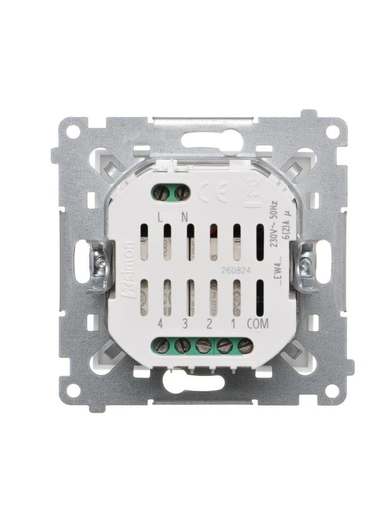 Simon 54 Elektroniczny łącznik/przycisk 4-krotny do sterowania 4 obwodami biały
