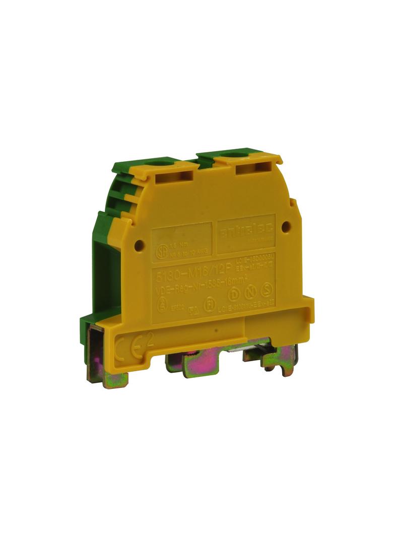 Zacisk do przewodu PE, 16 mm2, na szynę