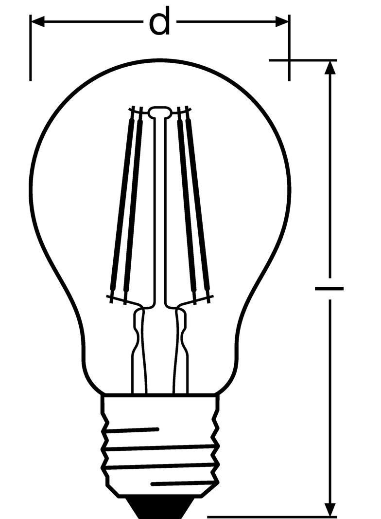 PARATHOM PRO CL A FIL 60 dim 7,5W/927 E27 LAMPA LED KLASYCZNY KSZTAŁT