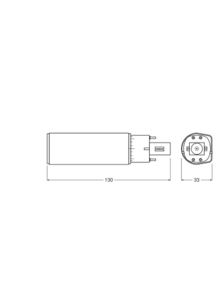 Lampa DULUX D E LED FR 13 ECG, AC mains 6W 830 G24q-1