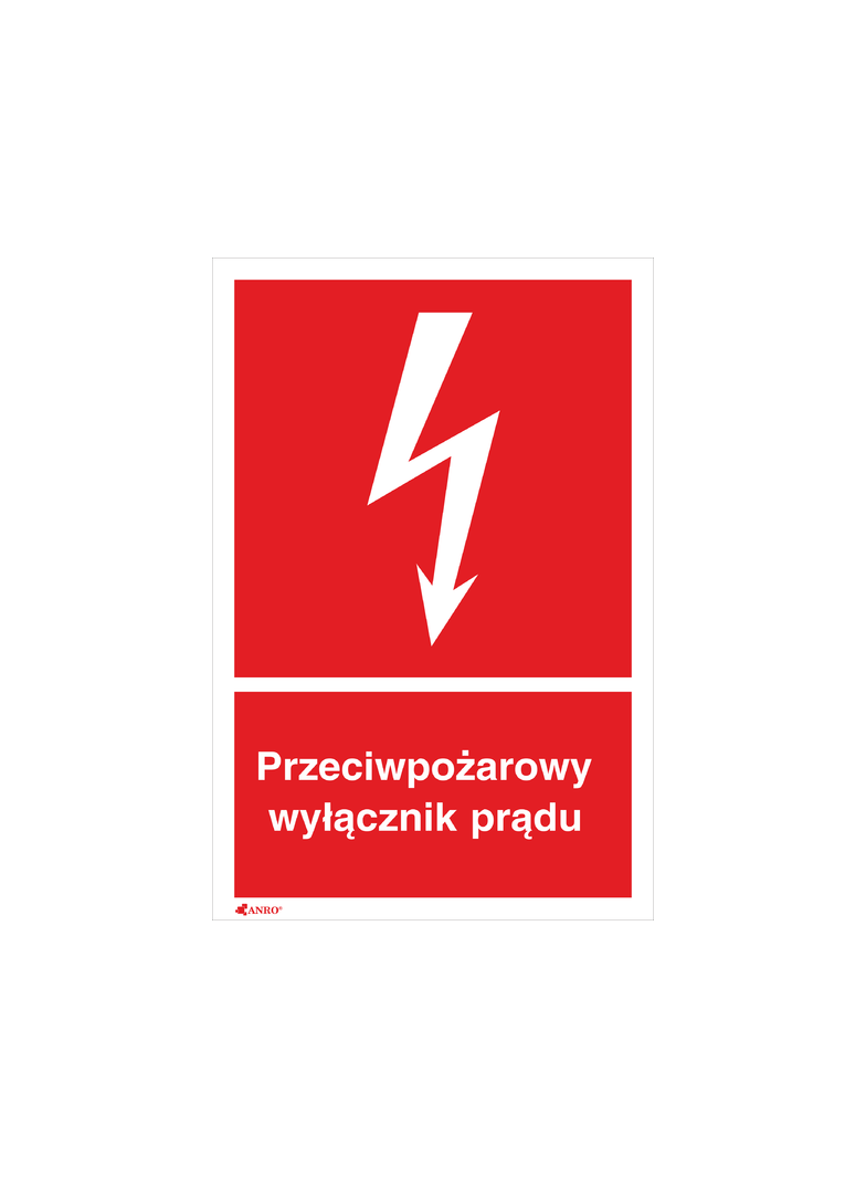 PRZECIWPOŻAR. WYŁ. PRĄDU   150X205 FOLIA SMAOPRZYLEPNA FOTOLUMINESCENCYJNA