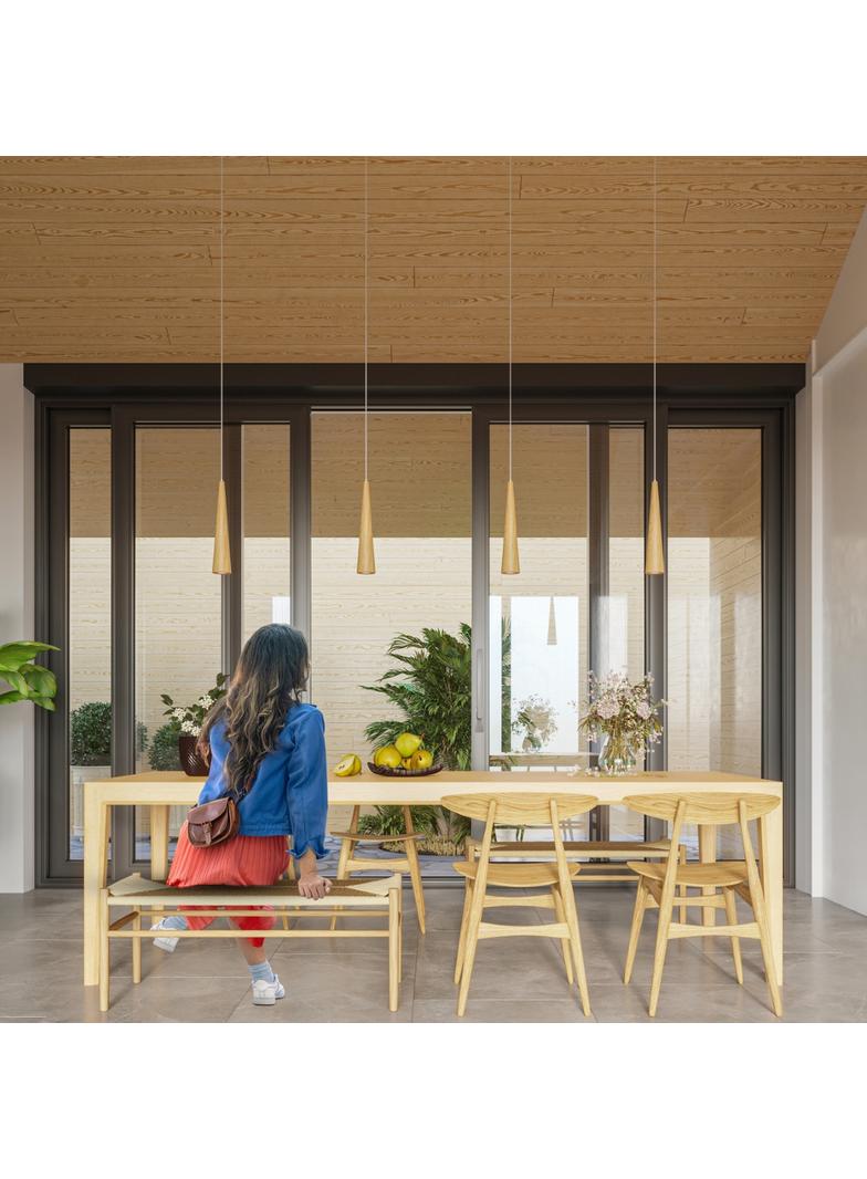 Sollux Lampa wisząca SULA 1 naturalne drewno SL.1100