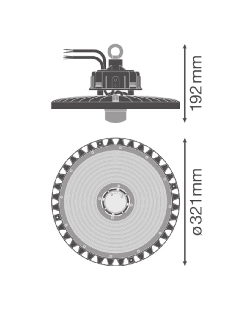 Oprawa HIGH BAY SENSOR 190W 4000K 110DEG IP65