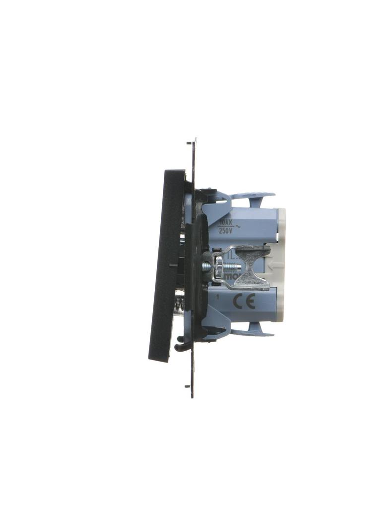 Simon 55 Przycisk zwierny /dzwonek/ z podświetleniem LED szybkozłączka Czarny mat TD1L.01/149 KONTAKT
