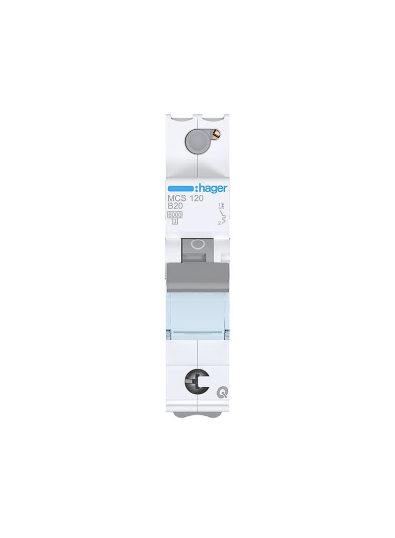 MCB Wyłącznik nadprądowy 6kA 1P C 20A QuickConnect MCS120 HAGER