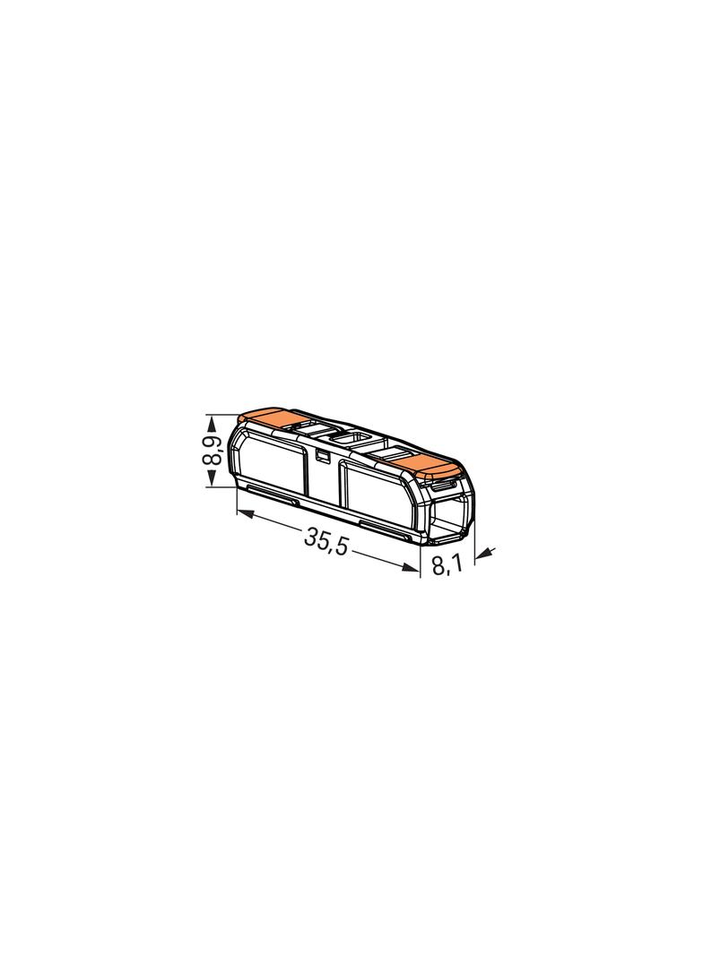 Szybkozłączka przelotowa z dźwignią 2x 0,2‑4mm2 Inline 221‑2411 /60szt./ WAGO