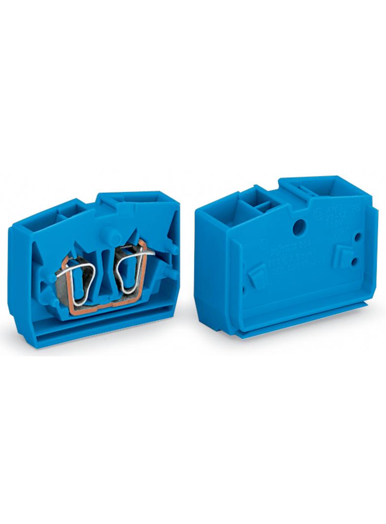 złączka końcowa 4-przewodowa 2,5 mm2 niebieska z mocowaniem śrubowym