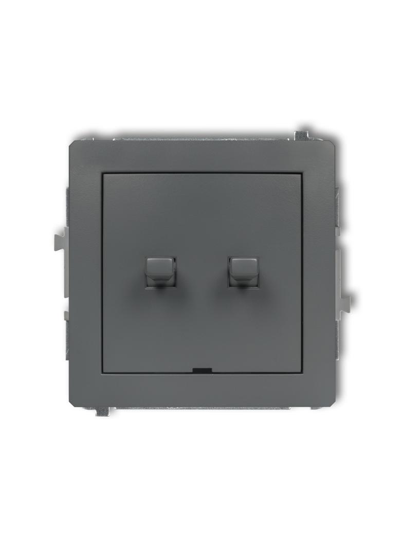 DECO Mechanizm łącznika jednobiegunowego ze schodowym w stylu amerykańskim (dwa klawisze bez piktogr