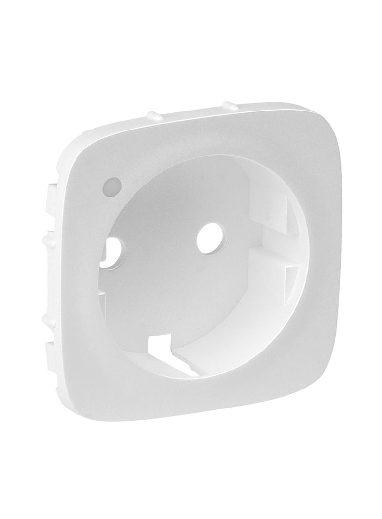 VALENA ALLURE - PLAKIETKA BIAŁA GNIAZDA POJEDYNCZEGO SCHUKO 2P+Z Z PODŚWIETLENIEM LED, Legrand