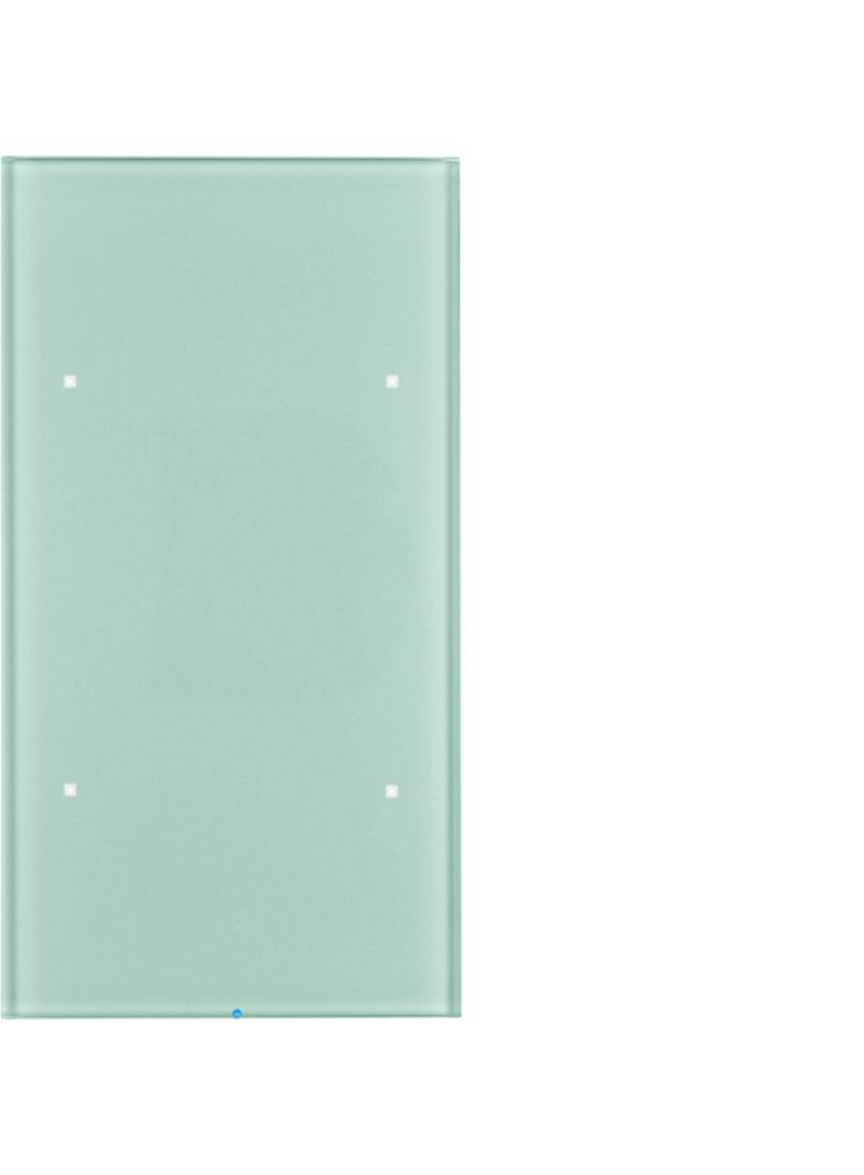 BERKER KNX TS Sensor dotykowy 2-krotny szkło aluminium 75142034 HAGER