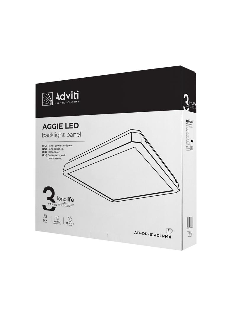 AGGIE LED 38W oprawa oświetleniowa 3500lm IP20 4000K stalowa obudowa+PC AD-OP-6140LPM4 ORNO