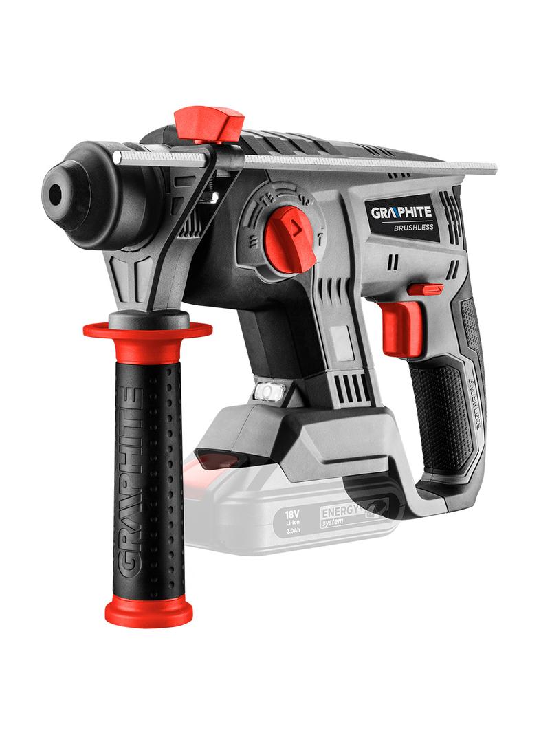 Młotowiertarka akumulatorowa bezszczotkowa Energy+ 18V, Li-Ion, udar 2.2J, bez akumulatora