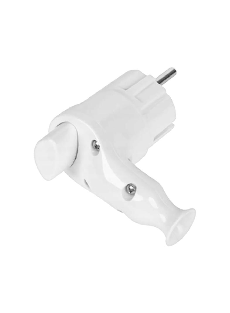 Wtyczka kątowa Uni-Schuko z wypychaczem 16A/250V, biała