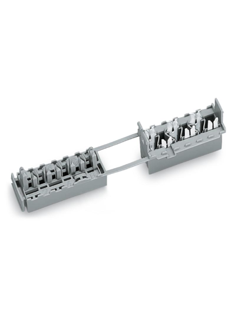 gniazdo 6-polowe 1,5 mm2 5 x L, 1 x PE szare /50szt./ WAGO