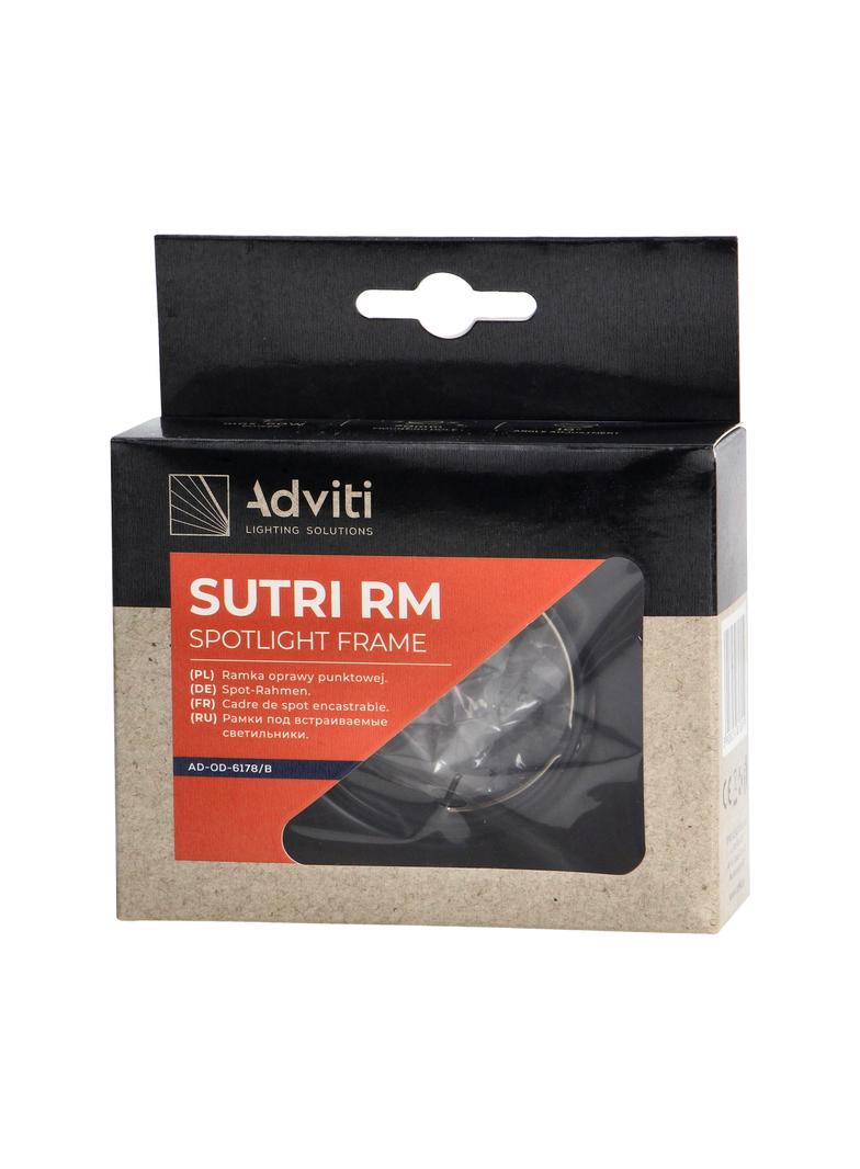 SUTRI SM ramka dekoracyjna oprawy punktowej, MR16/GU10 max 50W, kwadrat, regulowana, czarna AD-OD-6178/B ORNO