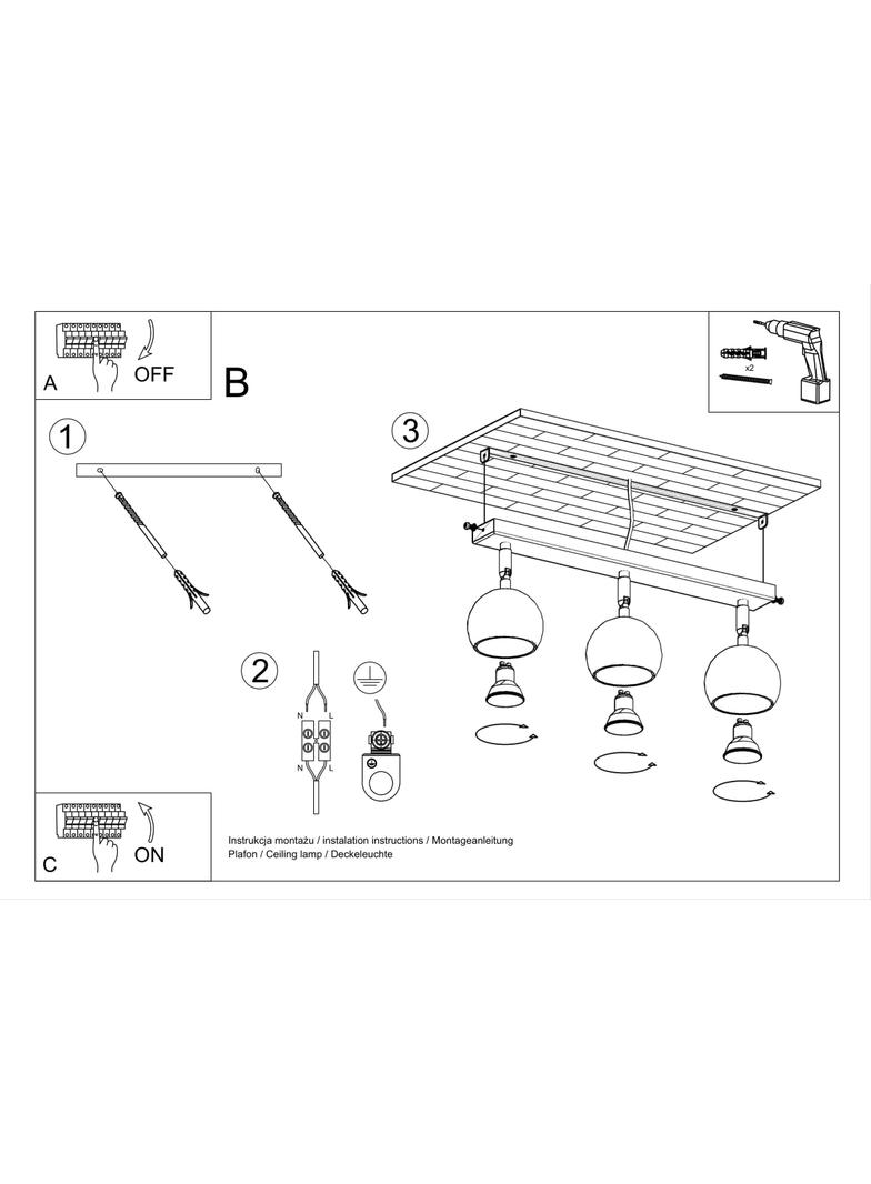 Sollux Plafon OCULARE 3 biały SL.0439