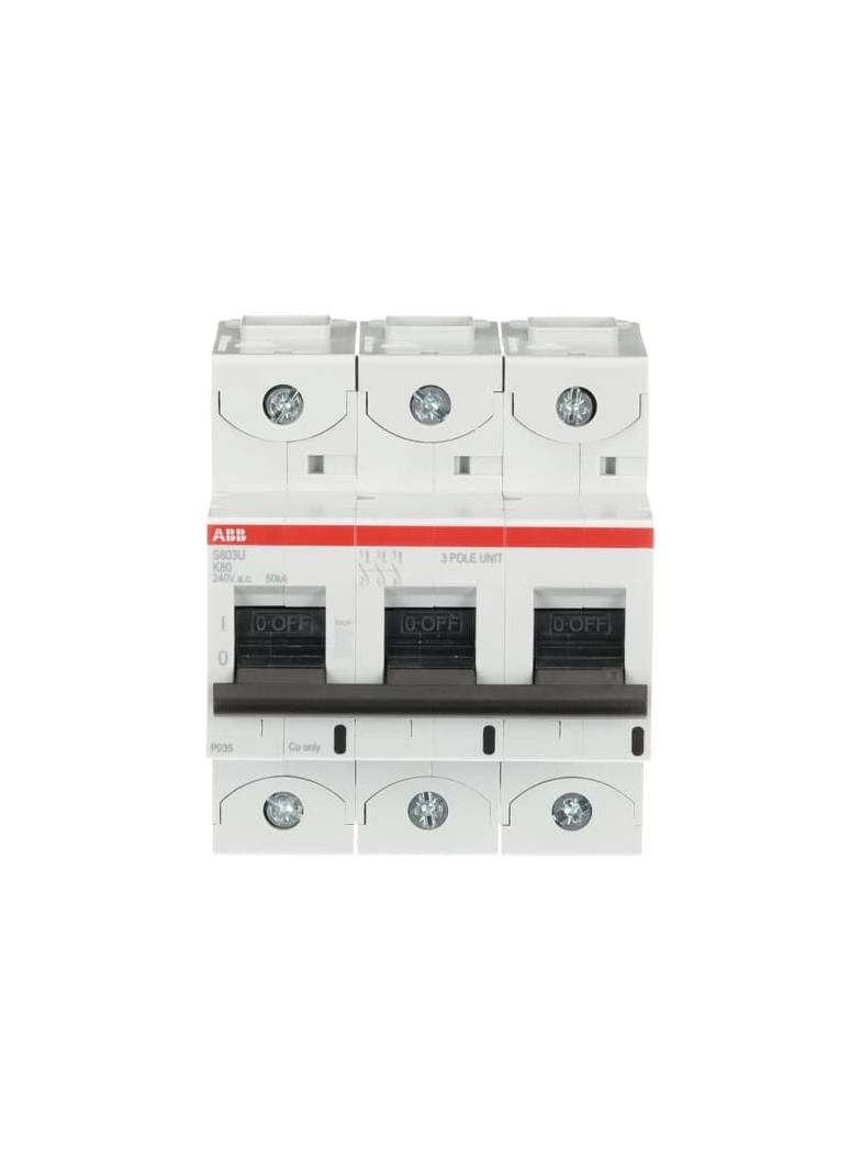 S803U-K80 Wyłącznik nadprądowy 50kA 3P K80A 2CCS863017R0627 ABB