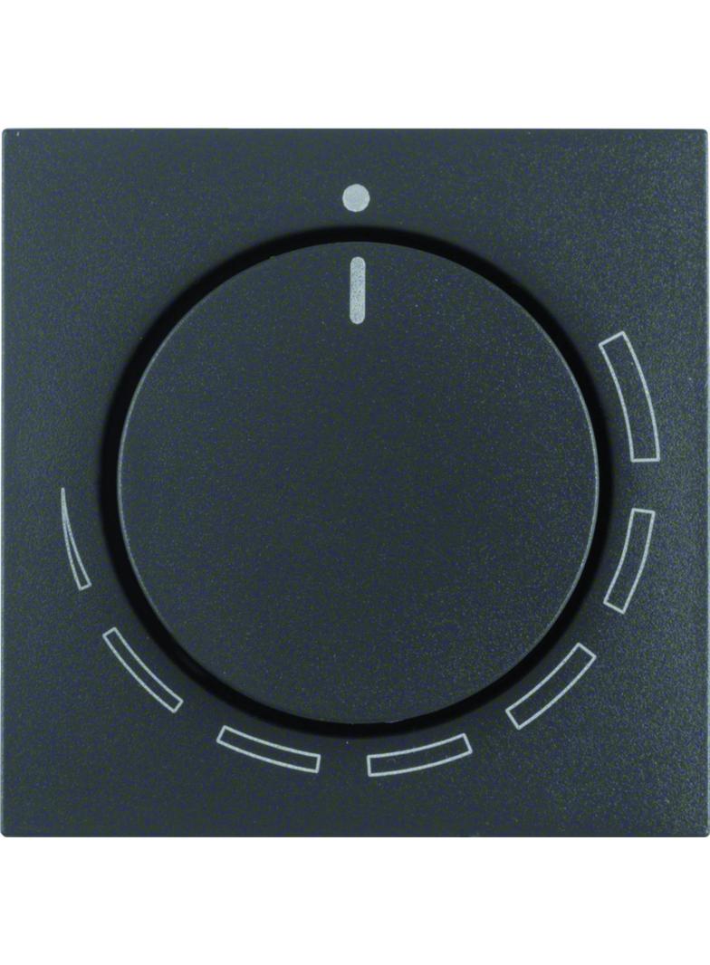 BERKER B.X Płytka czołowa z pokrętłem Regulator do regulatora obrotów antracyt 11371626 HAGER