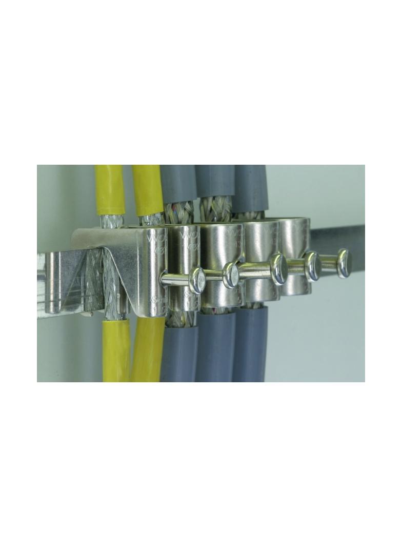 Zacisk ekranu kabla, fi 5,0-11 mm, mosiądz niklowany