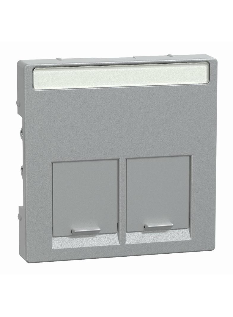 Merten System M płytka centralna pojedyncza do złącza RJ45 antracyt MTN466560 Schneider