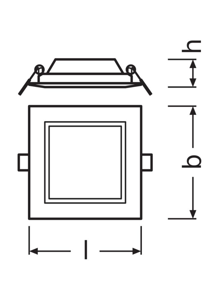 Panel LED Podtynkowy wpuszczany 6W 6500K DOWNLIGHT Slim SQ105 kwadrat 4058075079250 LEDVANCE