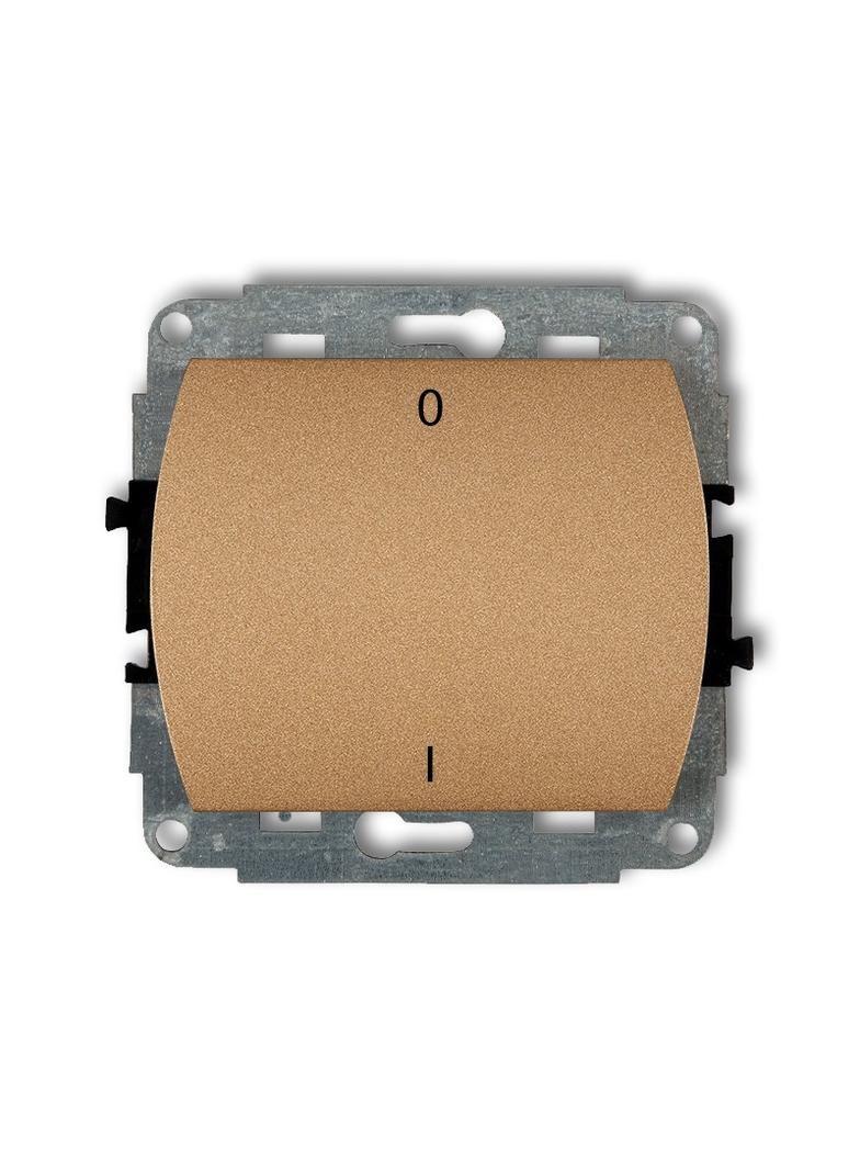 TREND Mechanizm łącznika dwubiegunowego podświetlanego złoty metalik