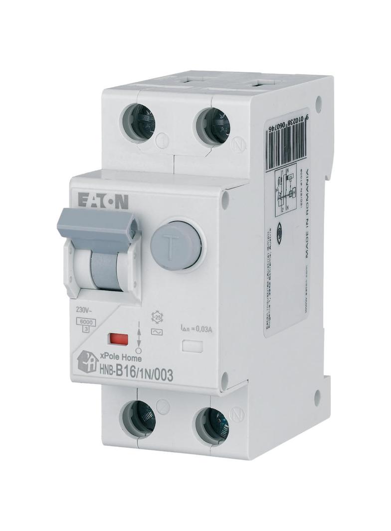 HNB-B16/1N/003 Wyłącznik różnicowonadprądowy 6kA B16A 1P+N 30mA typ AC 195121 EATON
