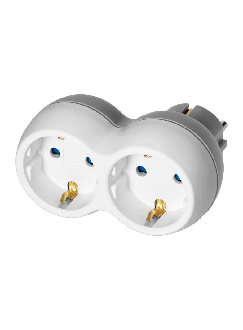 Rozgałęźnik (Schuko) biało-szary OR-AE-13238(GS) ORNO