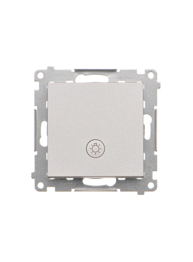 Simon 55 Przycisk zwierny /światło/ z podświetleniem LED szybkozłączka Aluminium mat