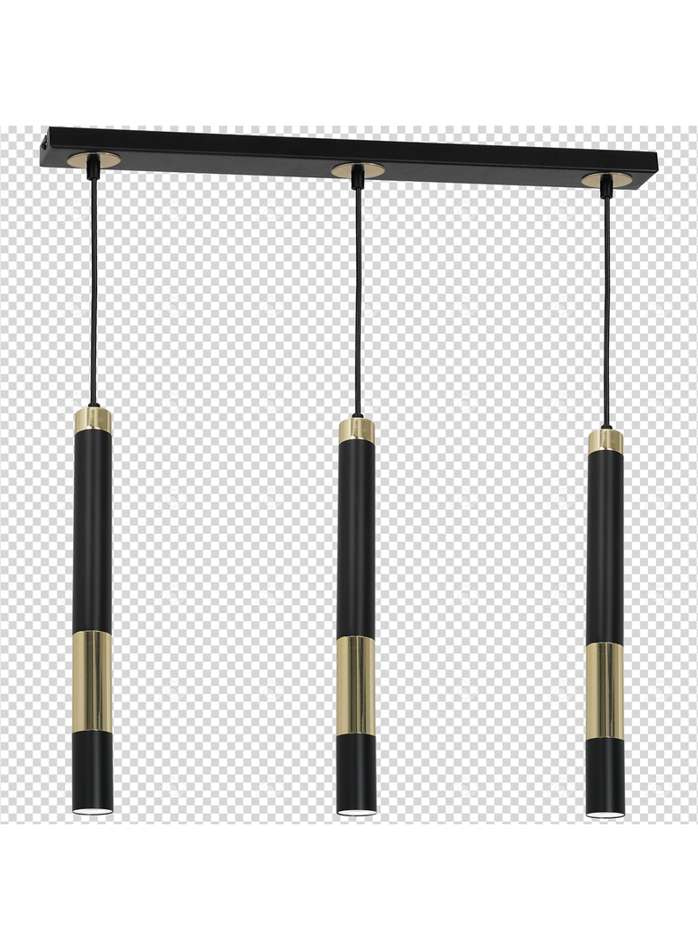 Milagro lampa wisząca Dallas 3xGU10 czarno/złota MLP6547
