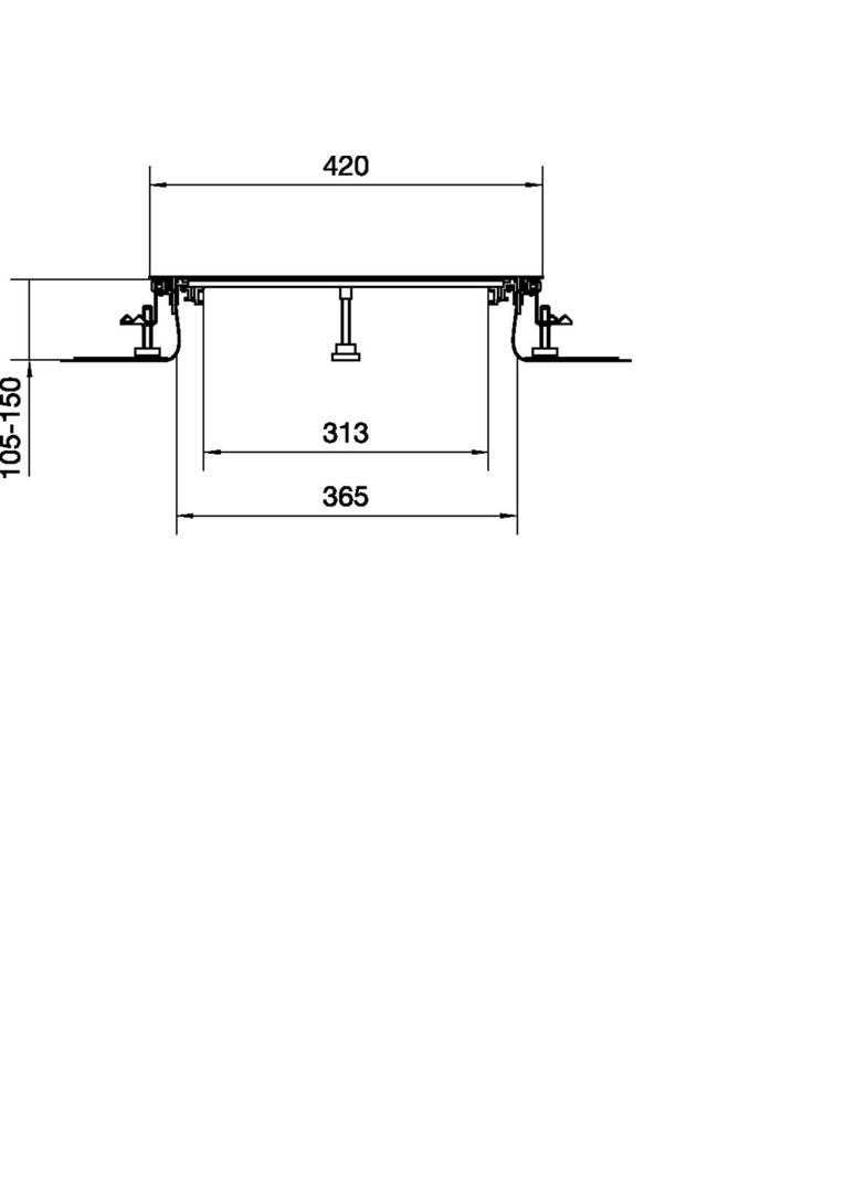 tehalit.BK Kanał współpoziomy boczna folia ochronna BKFD 400x(105-150)mm stal BKFD400105 HAGER