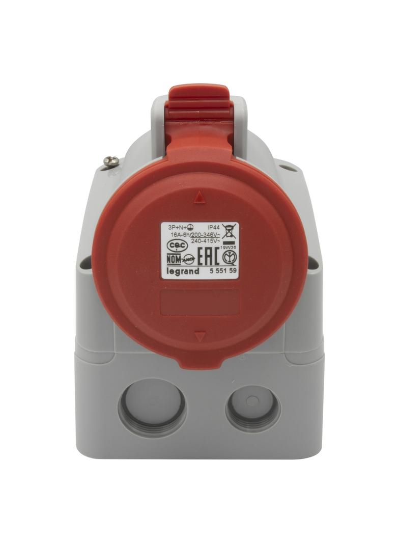 P17 TEMPRA PRO GNIAZDO STAŁE 16A 3P+N+Z 400V IP44, Legrand