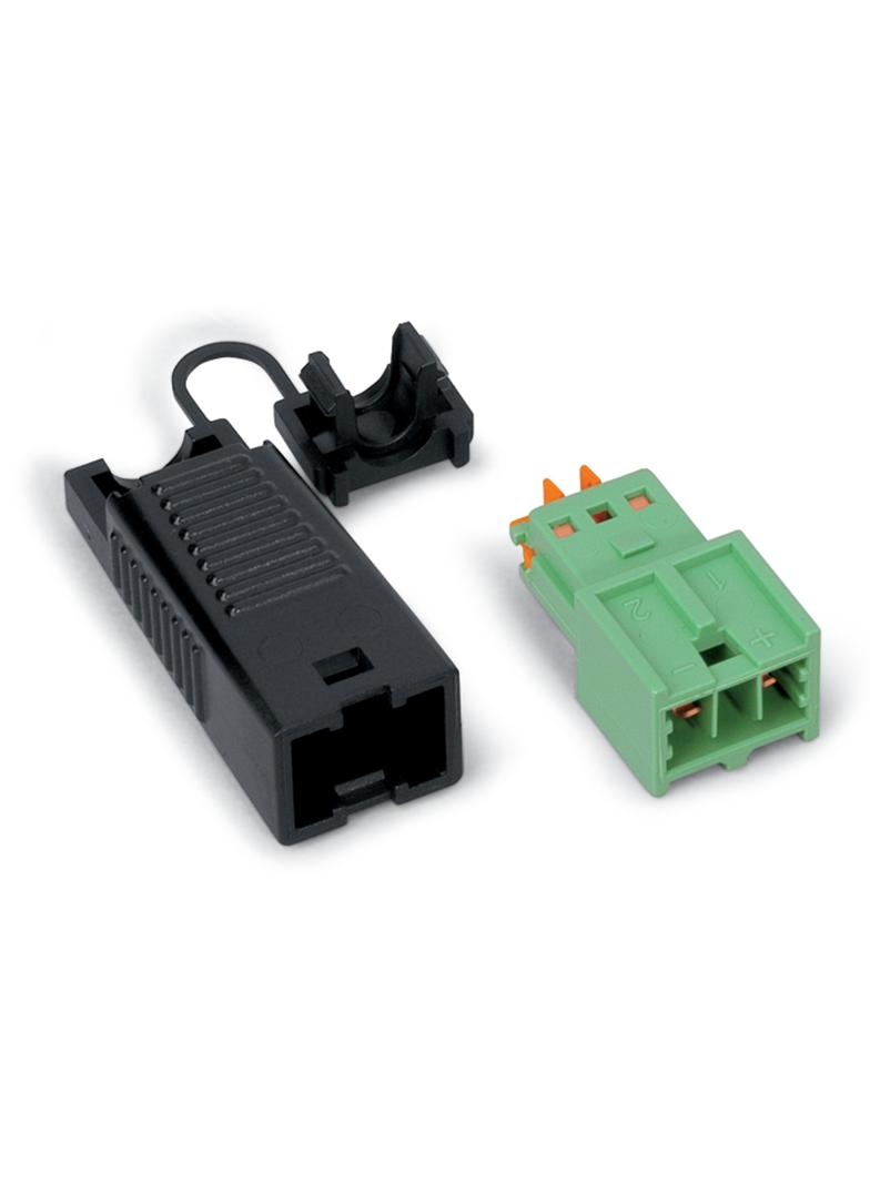 WINSTA EIB wtyk 2-torowy zielony z obudową odciążającą naciąg