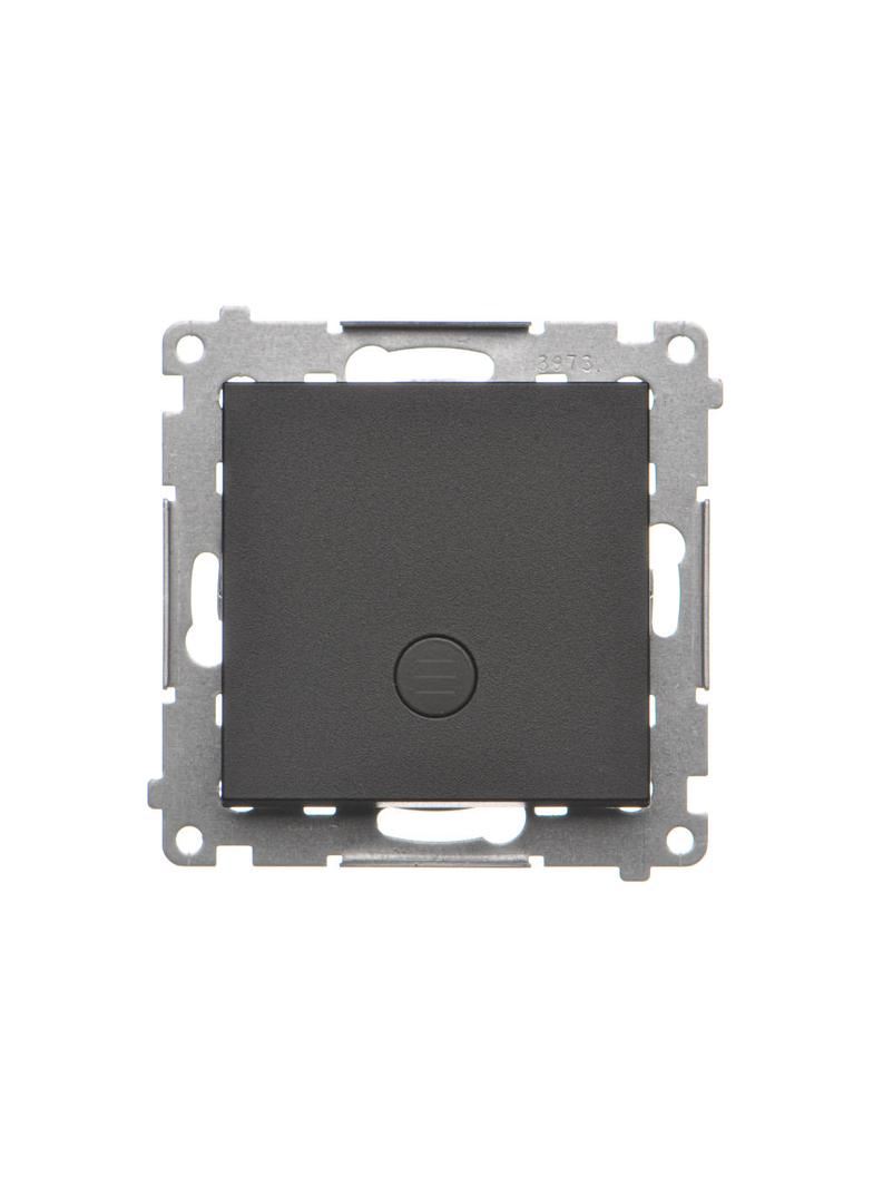 Simon 55 Przycisk zwierny pojedynczy zwierny z podświetleniem LED szybkozłączka Czarny mat