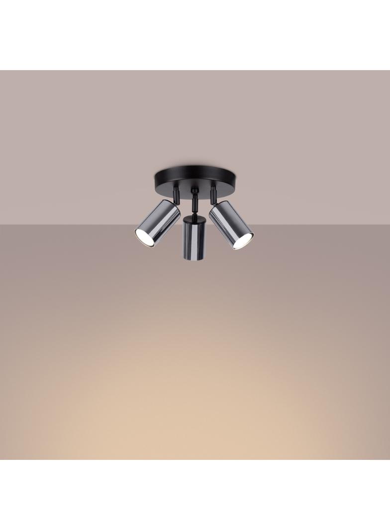 Plafon WINX 3P czarny/chrom