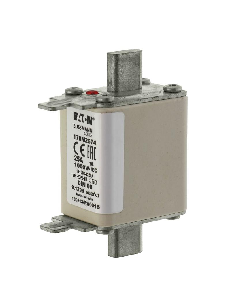 25A 1000V aR DIN 00 TYPE T FUSE Wkładka szybka 25A AC 1000V DIN 00 aR DIN IEC nieizolowane 170M2674