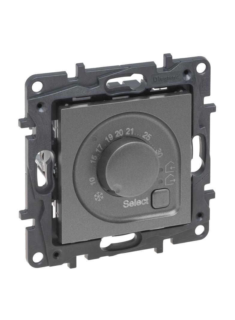 Niloe Step - termostat pokojowy- kolor stalowy, Legrand