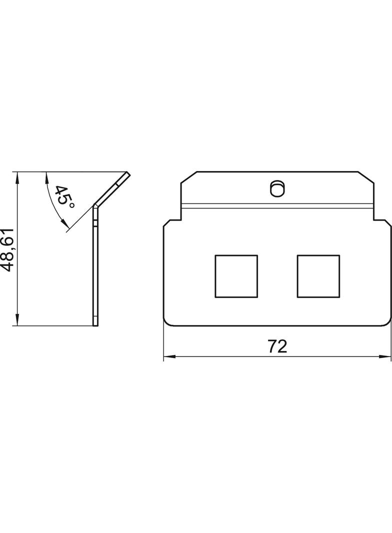 MTM 2Q, Wspornik montażowy, z 2 otw. 13.15x13.10