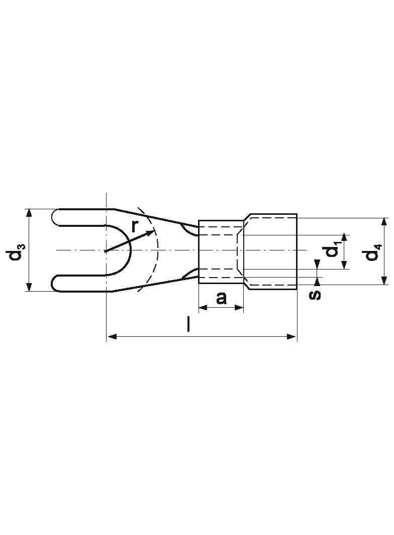 KOŃCÓWKA APARATOWA KNA 8 - 6 (100 SZT.)