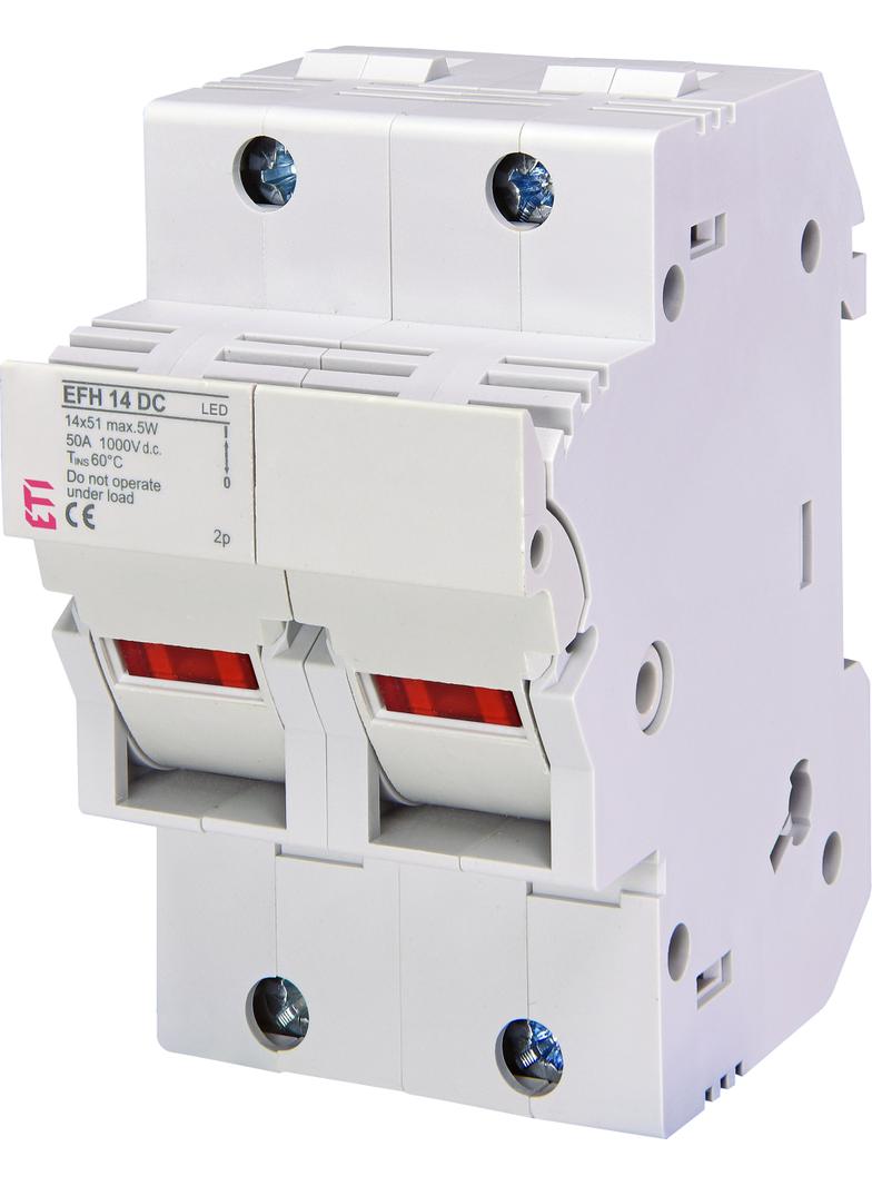 Podstawa bezpiecznikowa DC EFH 14 DC 2P LED 002560213 ETI