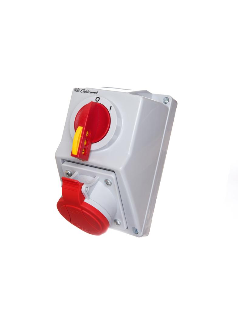 Zestaw C32-18N Włącz-wyłącz 0-I Gniazdo 3P+N+Z IP-54; przystosowane do zamknięcia na kłódkę