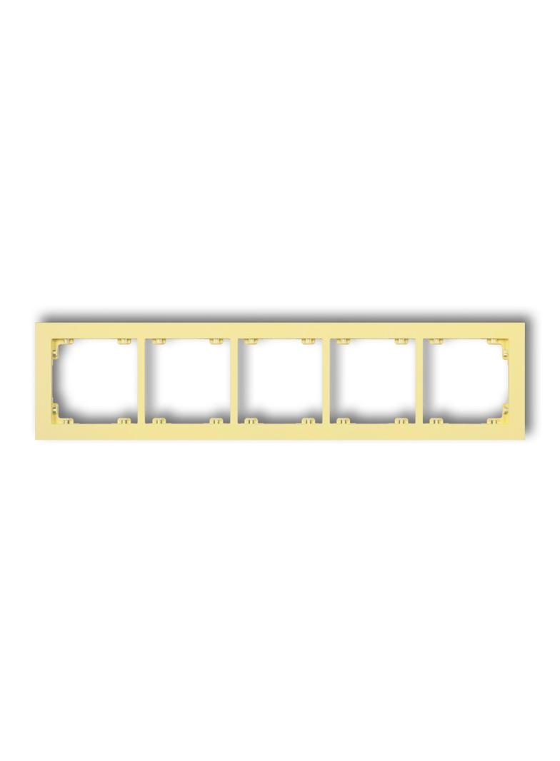 DECO Ramka pięciokrotna z tworzywa DECO Pastel Matt kanarkowa 43DR-5 KARLIK