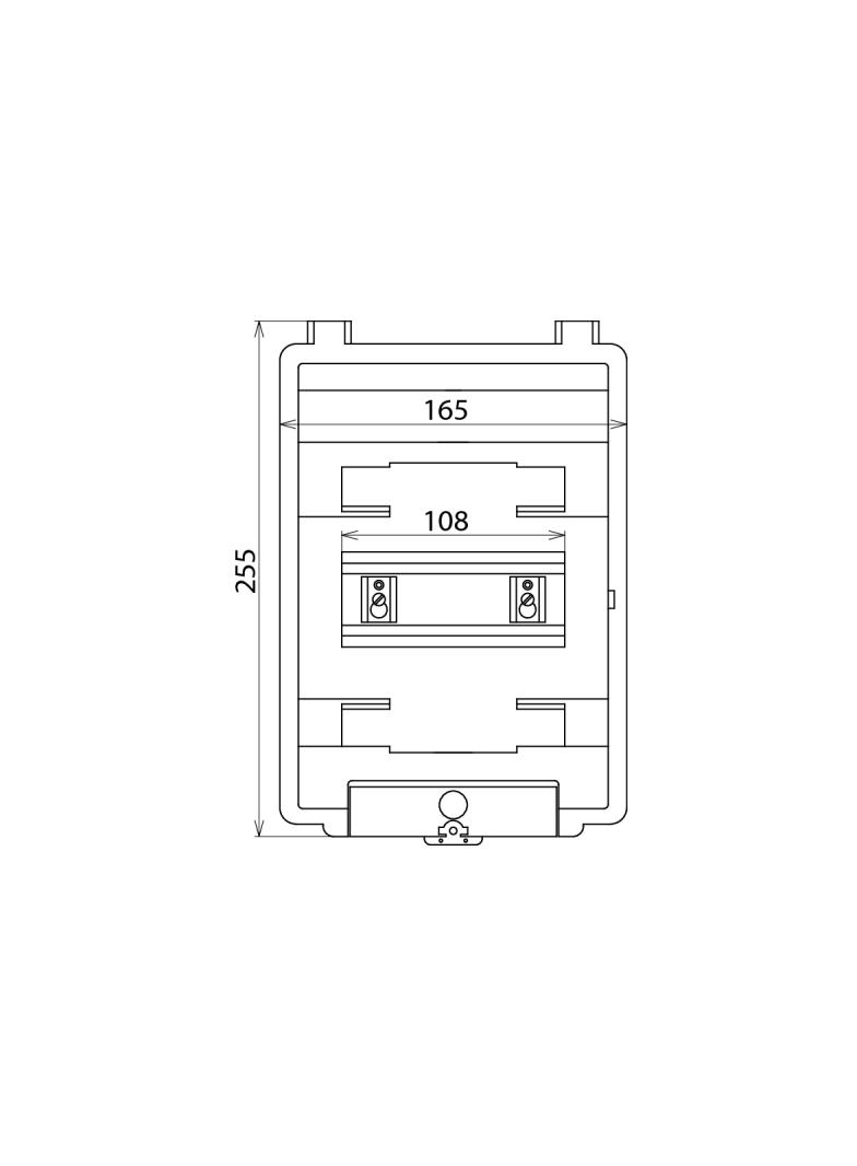 Obudowa izolacyjna, IP 54, 165x255x115 mm, 6 modułów TE