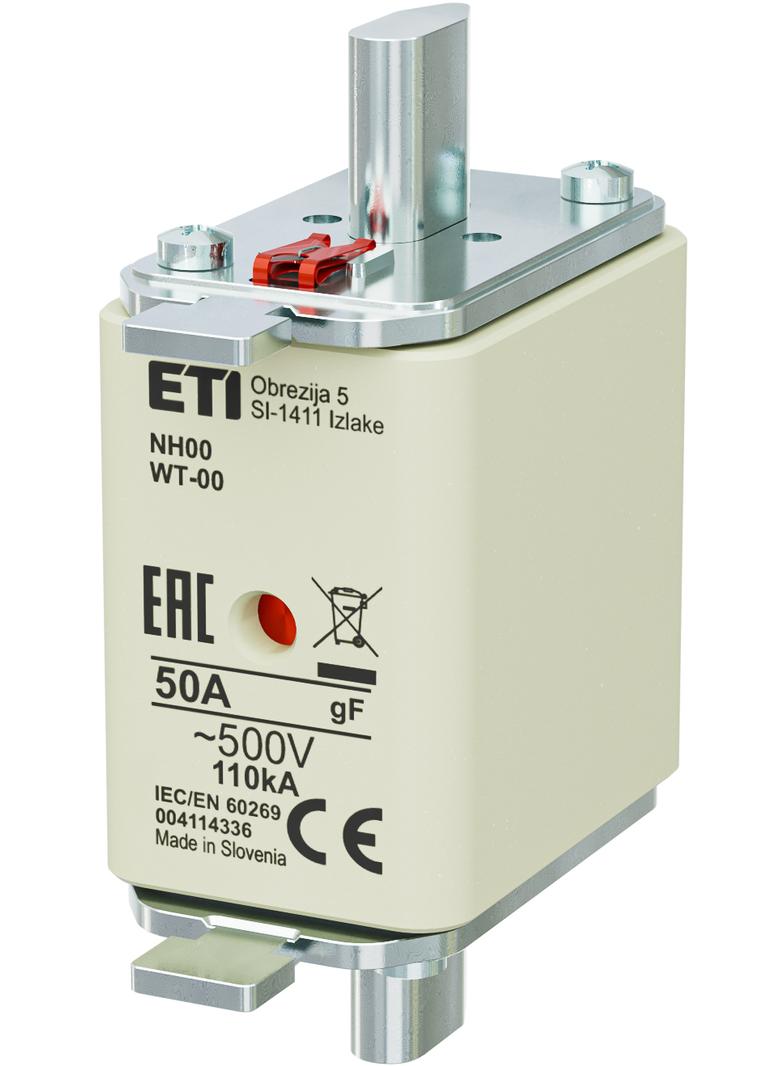 Wkładka topikowa NH szybka KOMBI NH00 WT-00 gF 50A 500V 004114336 ETI